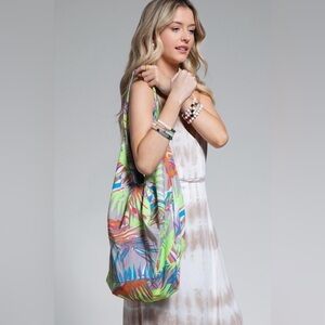 Ruggine Hippie Bohemian Chic Beach Yoga Hobo Shoulder Bag Paisley Floral Cotton